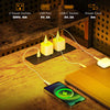 Computer Desk Home Office Gaming Desk Monitor Stand Power Outlets LED Lights