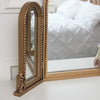Gold Ornate Arched Triple Dressing Table Mirror 80cm x 56cm vanity make up