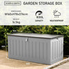 Outdoor Garden Storage Box With Padlock 830L Weatherproof & Sit On Plastic Shed