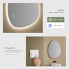 Illuminated Bathroom Mirror with LED Lights 3 colors Dimmable Demister Irregular