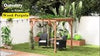 3 x 3 m Wooden Pergola Kit, Garden Gazebo Shelter for Climbing Vines, Dark Brown