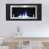Bio Ethanol Fireplace Recessed Wall Mounted Stainless Steel Glass Biofire Heater