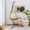 Hanging Chair Hammock Indoor Outdoor Swing Chair w/ Stand & Padded Seat