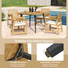 COSTWAY 4-Person Outdoor Dining Table 107x107cm Acacia Wood Patio Table-Natural