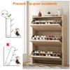 Shoe Storage Cabinet with 3/2 Flip Drawers for Hallway w/ Adjustable Shelves