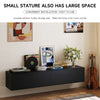 160cm Matte Black 2 Doors TV Cabinet Floating TV Stand Centre Media Console Unit