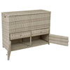 Grey 62 Litre Rattan Double Cooler Box - Aspen FTR094