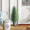 Artificial Cypress Trees with PE Leaves for Indoor Outdoor Set of 2