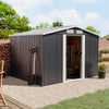 6 X 8FT Anthracite Steel Sheds Foundation Base Outdoor Garden Storage Shed House