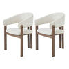 Dining Chairs Set of 2 w/ Linen Fabric & Sturdy Metal Frame for Dining, Living