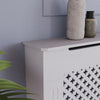 White Radiator Cover MDF Small Large Modern Wood Slat Grill Cabinet Furniture
