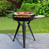Steel Fire Pit Garden BBQ Grill Wood Log Charcoal Outdoor Heating Cooking Bowl
