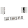 TV Cabinet Set 5 pcs High Gloss White Engineered Wood