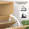 Narrow Shoe Cabinet Storage with Side Hooks 2 Flip Drawer Freestanding Organizer