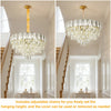 10-Lights Gold Crystal Chandelier Kitchen Island Pendant Light Entryway Hallway
