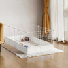 Pet Dog Play Pen 24 Panels Puppy Rabbit Playpen DIY Detachable Metal Cage Fence