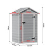 4ft X 3ft Plastic Outdoor Garden Storage Shed Bin Shed Lockable Bike Tools House