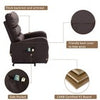 Electric Power Lift Riser Massage Recliner Chair PU Leather Cinema Armchair Sofa