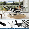 Double Hammock with Steel Stand, 350 lb Capacity, Portable In/Outdoor Carry Bag