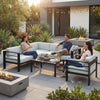 Garden Corner Sofa Set, Garden Furniture Set with Coffee Table