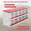 Hen Chicken Nesting Boxes for Laying Eggs Roll Out Egg Collection 10 Compartment