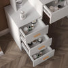 Dressing Table With Drawers Mirror Stool Set Makeup Desk Vanity Table Bedroom UK