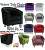 Luxury Crushed Velvet Fabric Armchair Tub Chair Home Cafe Lounge Bedroom Sofa UK