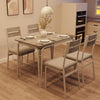 5PCS Wooden Dining Table Set for 4,Kitchen Table&Chairs Set w/Upholstered Seats