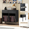 Record Player Stand Storage Cabinet Drawers Charging Station Vinyl Unit