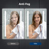 LED Bathroom Mirror with 3 Mode Lights Demister Illuminate Touch Sensor Anti-fog