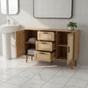 Rattan 2 Doors Sideboard Cabinet Home Storage Cupboard Buffet & 3 Drawers Unit