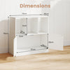 3-Tier Bookshelf Modern Book Shelf with Cabinet