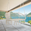 Hanging Hammock Swing Chair Cotton Rope Porch Swing for Indoor Outdoor Patio