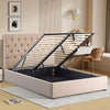 Middleton Fabric Ottoman Storage Double Bed In Stone