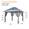 4x4M Pop Up Garden Gazebo Outdoor Party Tent Canopy With Sides Heavy Duty