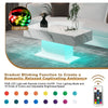 High Gloss Coffee Table with LED Light Living Room Cocktail Sofa Center Table