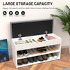 Shoe Bench Shoe Storage Rack Cabinet Organiser with Cushion Padded Seat Gckeysor