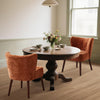Mid-Century Modern Accent Chair with Wooden Legs, Tufted Wingback, Armless Chair