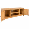 Rustic Wood TV Stand Cupboard Doors Media Shelf Storage Cabinet Solid Oak Table