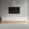 200cm High Gloss Floating TV Cabinet Stand Unit Storage Door Wall Mounted White