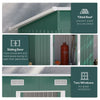 4x8 FT Flat Roof Steel Storage Shed, Pre-drilled Steel Panels, Outdoor Tool Shed