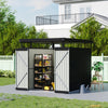 Garden Shed 6.6x8.5FT Metal Pent Roof Outdoor Storage House for Tool Bike