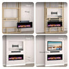 Media Wall Inset Electric Fire 3D Fuel Bed & LED Flames - Endeavour New Hawnby
