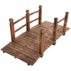 Wooden Bridge Garden Fir Wood Bridge Stable Decorative Bridge with Railing