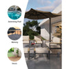 2PACK Aluminium Patio Garden Lounge Chairs with Cushion All‑Weather Armchair