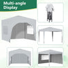 Pop Up Gazebo 3X3M Awning Canopy Party Tent Marquee 4 Sides Garden Outdoor White