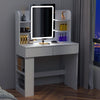 White Dressing Table Vanity Makeup Desk With 2 Drawers & LED Mirror & 4 Mrwtwdgc