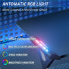 Gaming Desk LED RGB Computer Table Workstation w/ Cup Holder & Headphone Hook