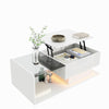 Coffee Table with Lift Up Top High-Gloss White With Drawer Living Room Furniture