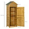 Wooden Garden Storage Shed Tool Cabinet w/ Lockable Door Roof 191.5 X 79 X 49 cm